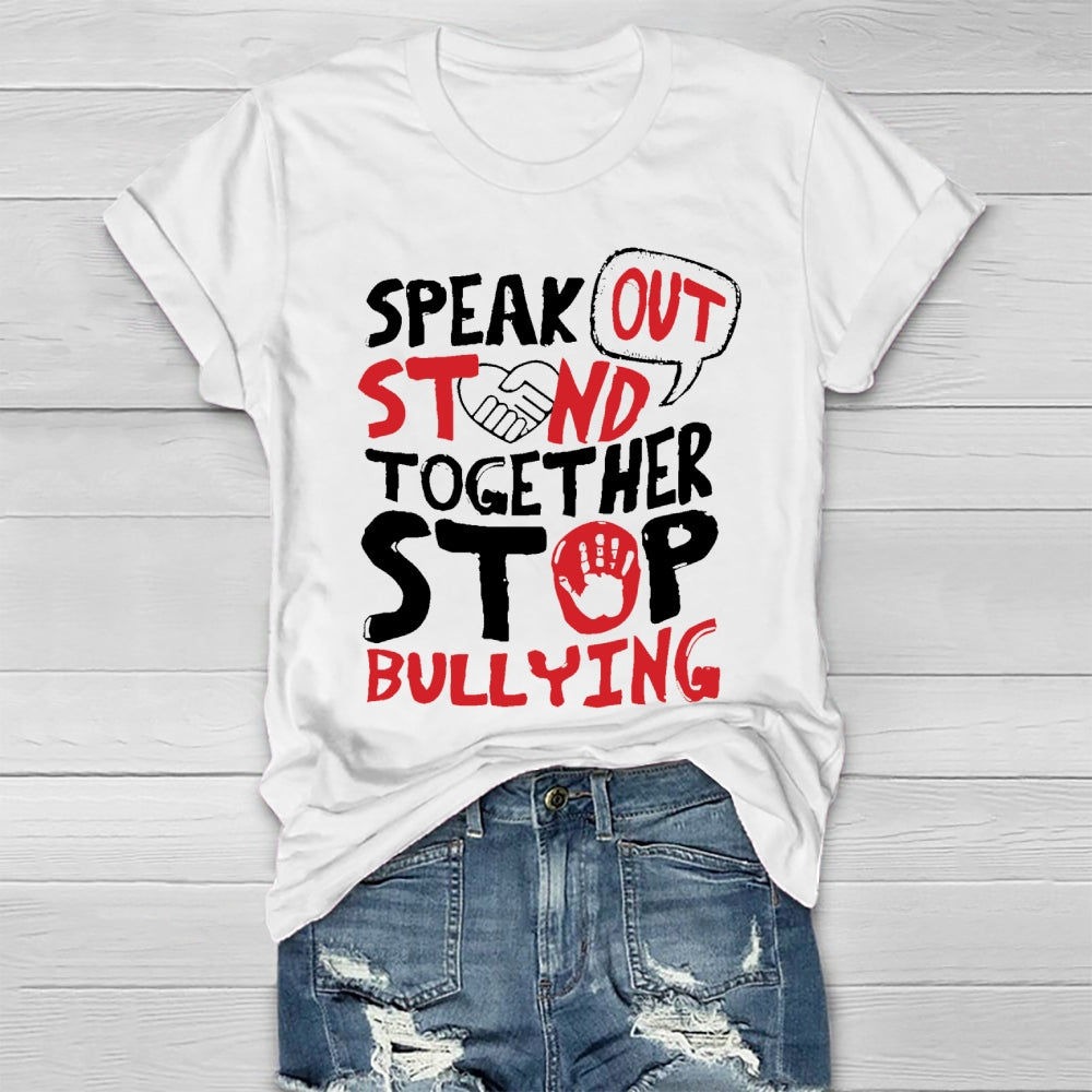 Speak Out Stand Together Stop Bullying Healthwear T-shirt