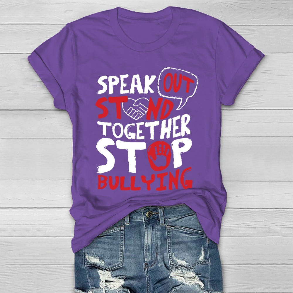 Speak Out Stand Together Stop Bullying Healthwear T-shirt
