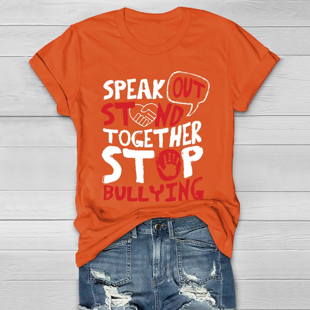 Speak Out Stand Together Stop Bullying Healthwear T-shirt