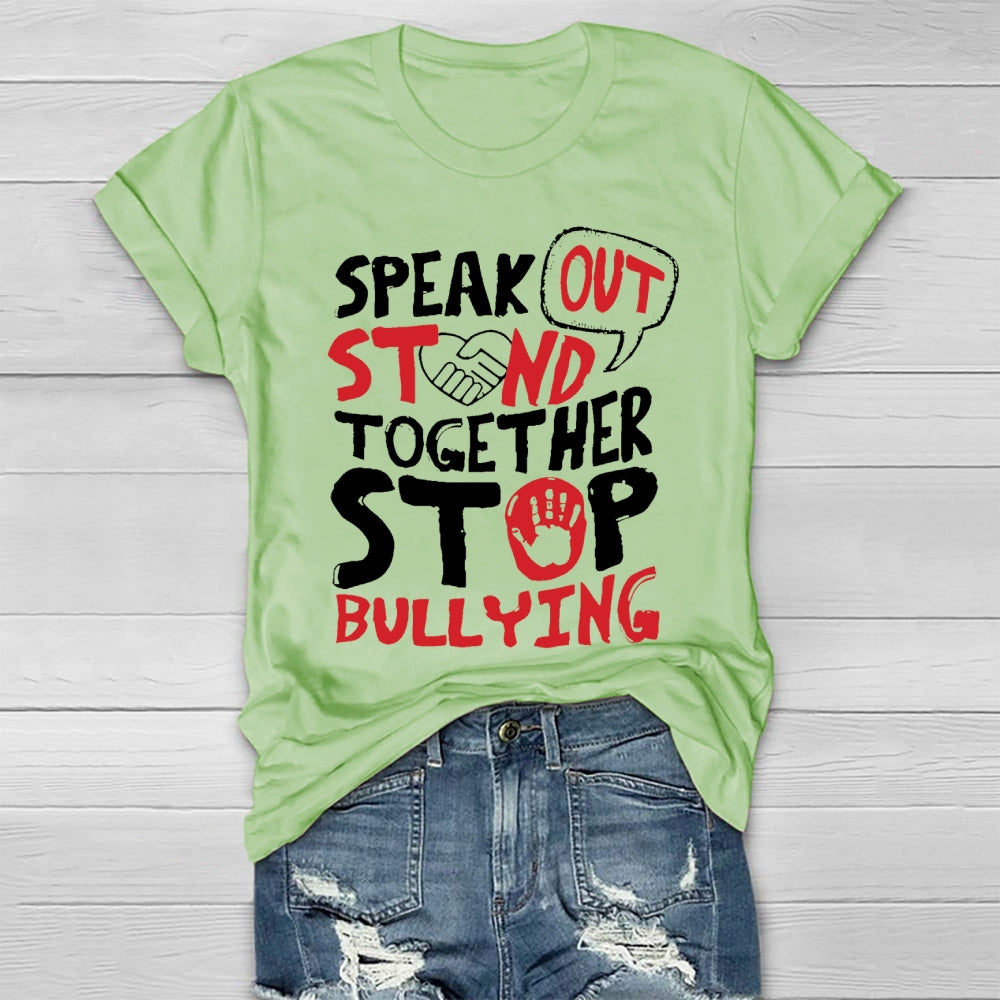 Speak Out Stand Together Stop Bullying Healthwear T-shirt