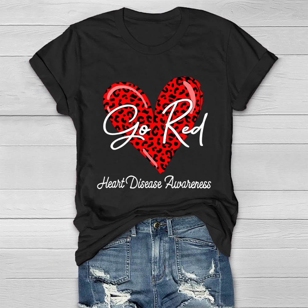 Go Red For Heart Disease Awareness Healthwear T-shirt