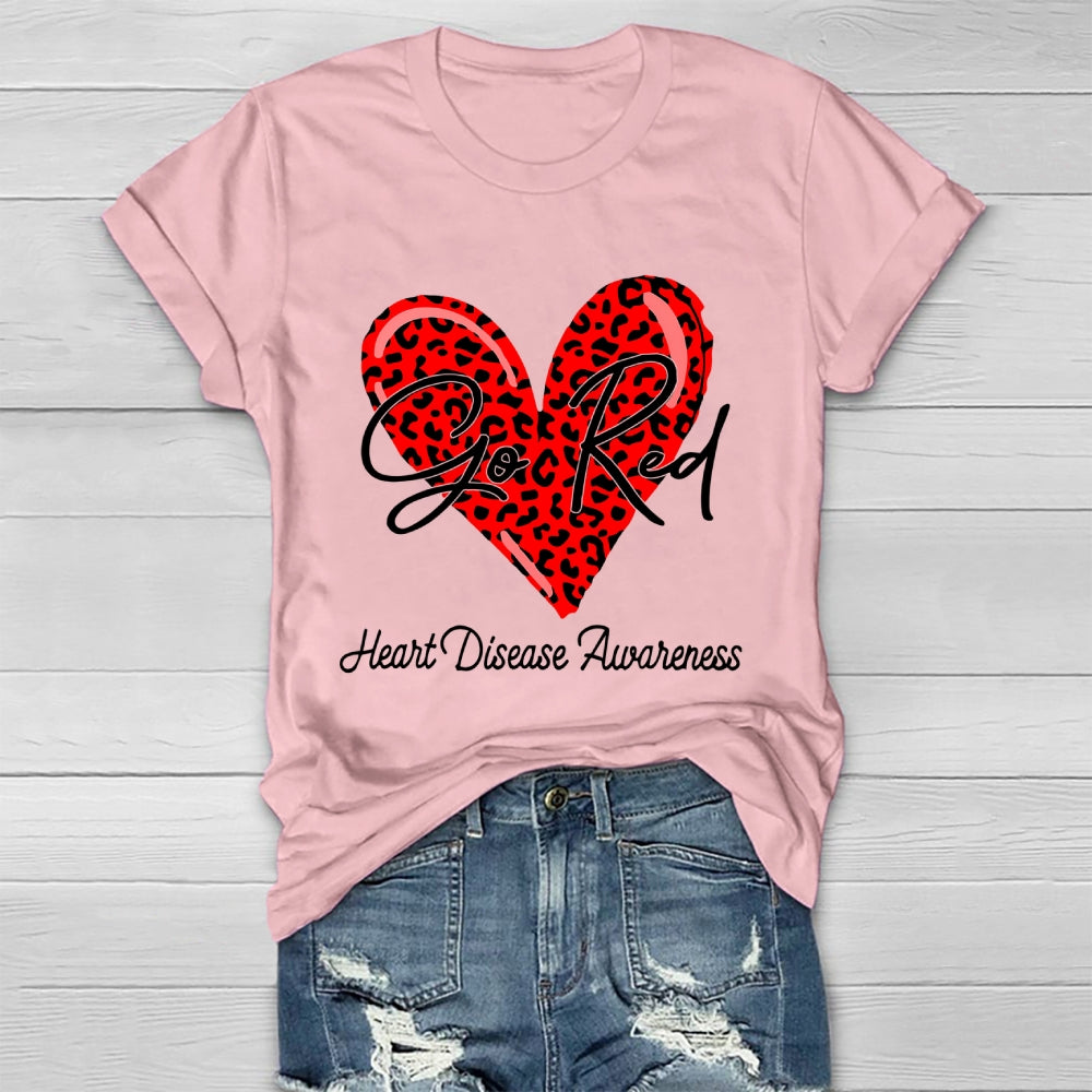 Go Red For Heart Disease Awareness Healthwear T-shirt