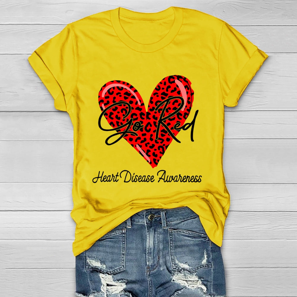 Go Red For Heart Disease Awareness Healthwear T-shirt