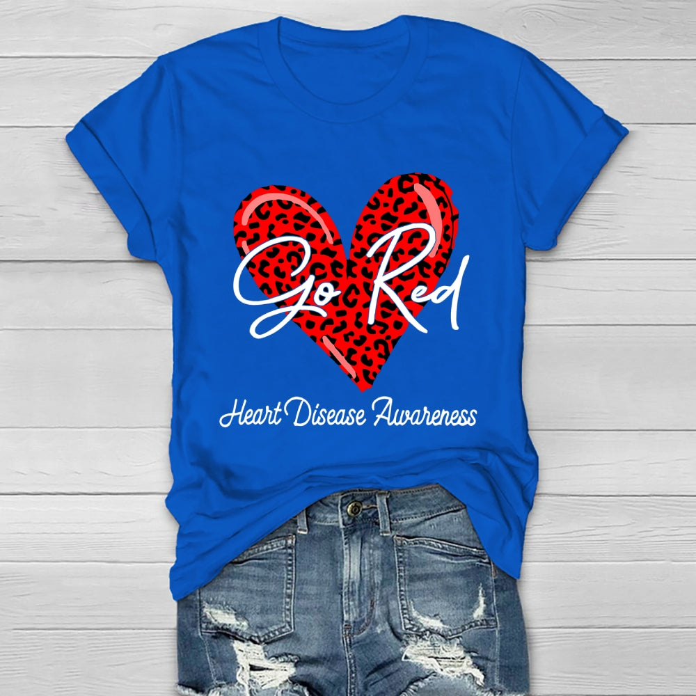 Go Red For Heart Disease Awareness Healthwear T-shirt