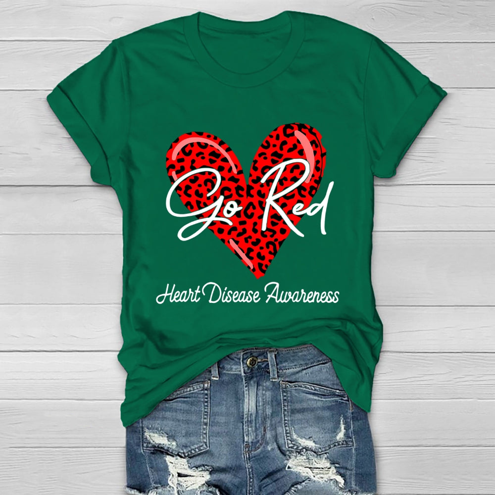 Go Red For Heart Disease Awareness Healthwear T-shirt