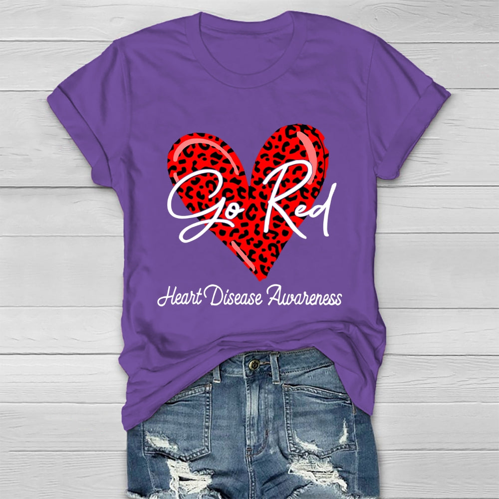 Go Red For Heart Disease Awareness Healthwear T-shirt