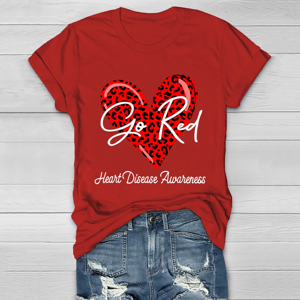 Go Red For Heart Disease Awareness Healthwear T-shirt