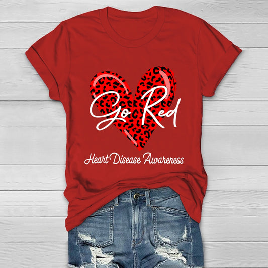 Go Red For Heart Disease Awareness Healthwear T-shirt