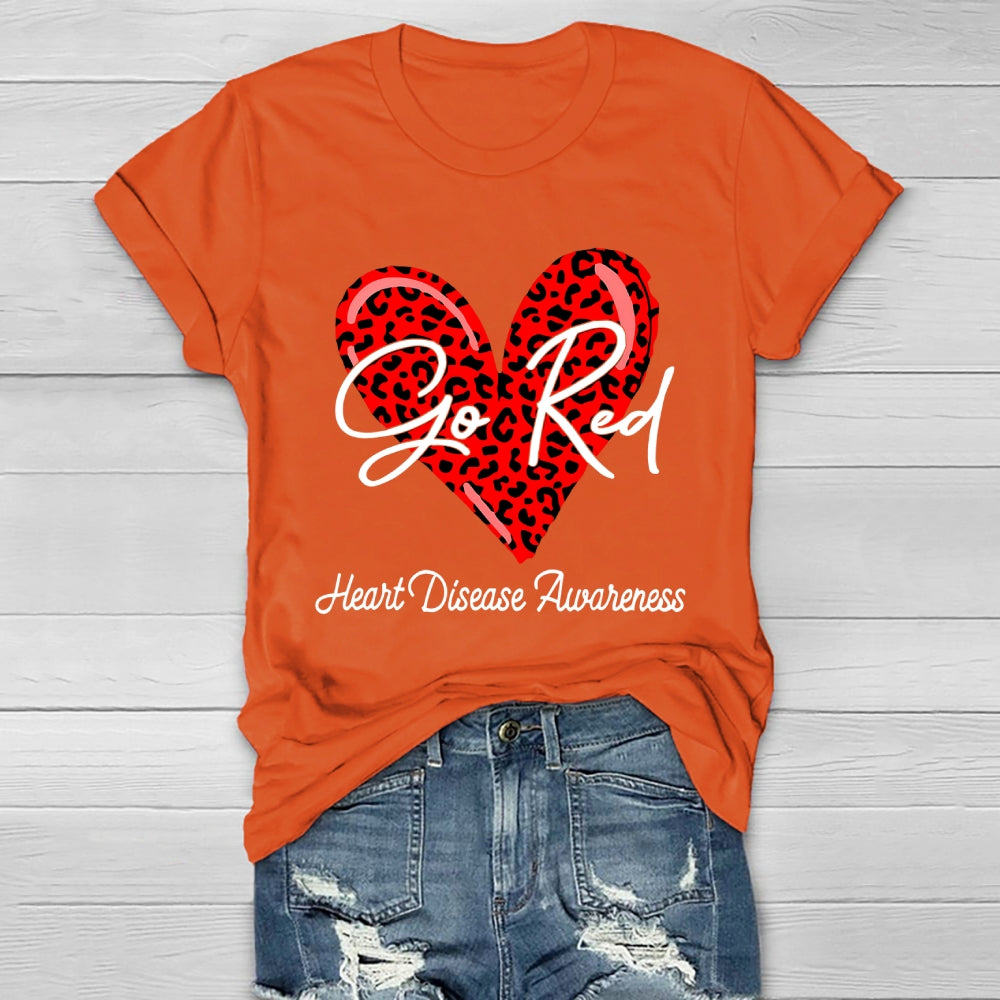Go Red For Heart Disease Awareness Healthwear T-shirt