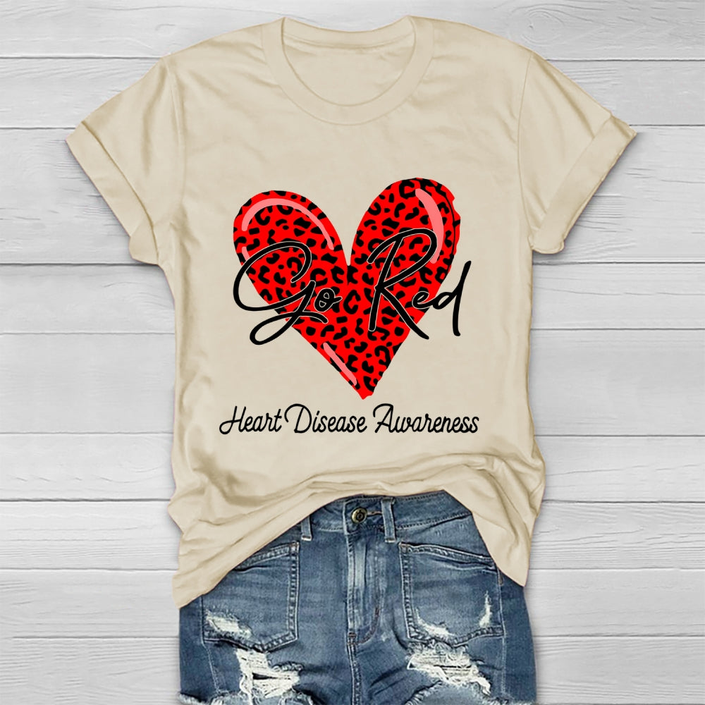 Go Red For Heart Disease Awareness Healthwear T-shirt