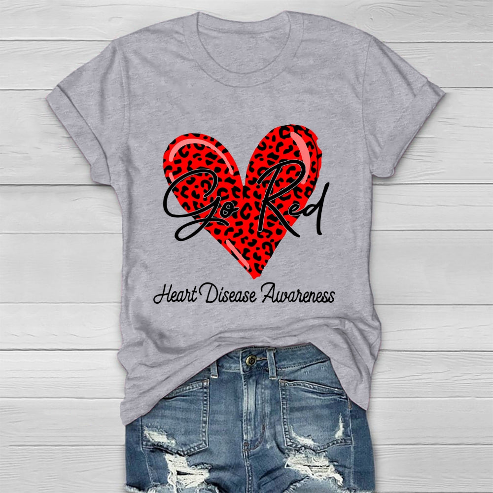 Go Red For Heart Disease Awareness Healthwear T-shirt