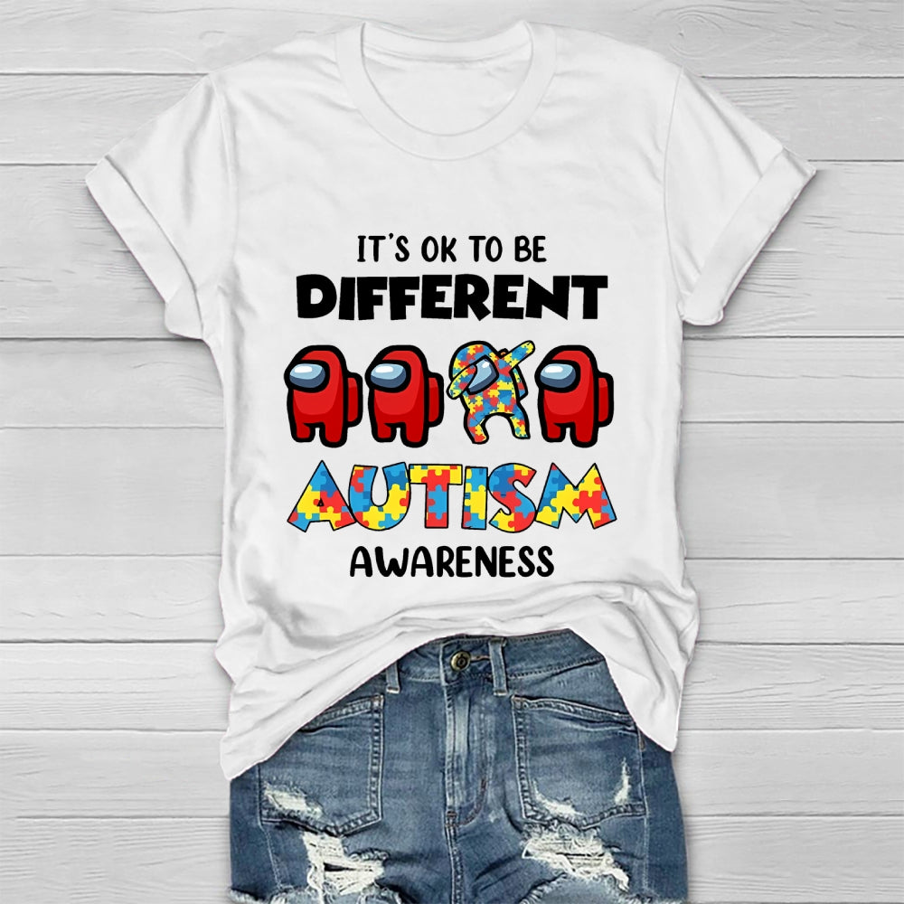 Autism Awareness It's Ok To Be Different  Healthwear T-shirt