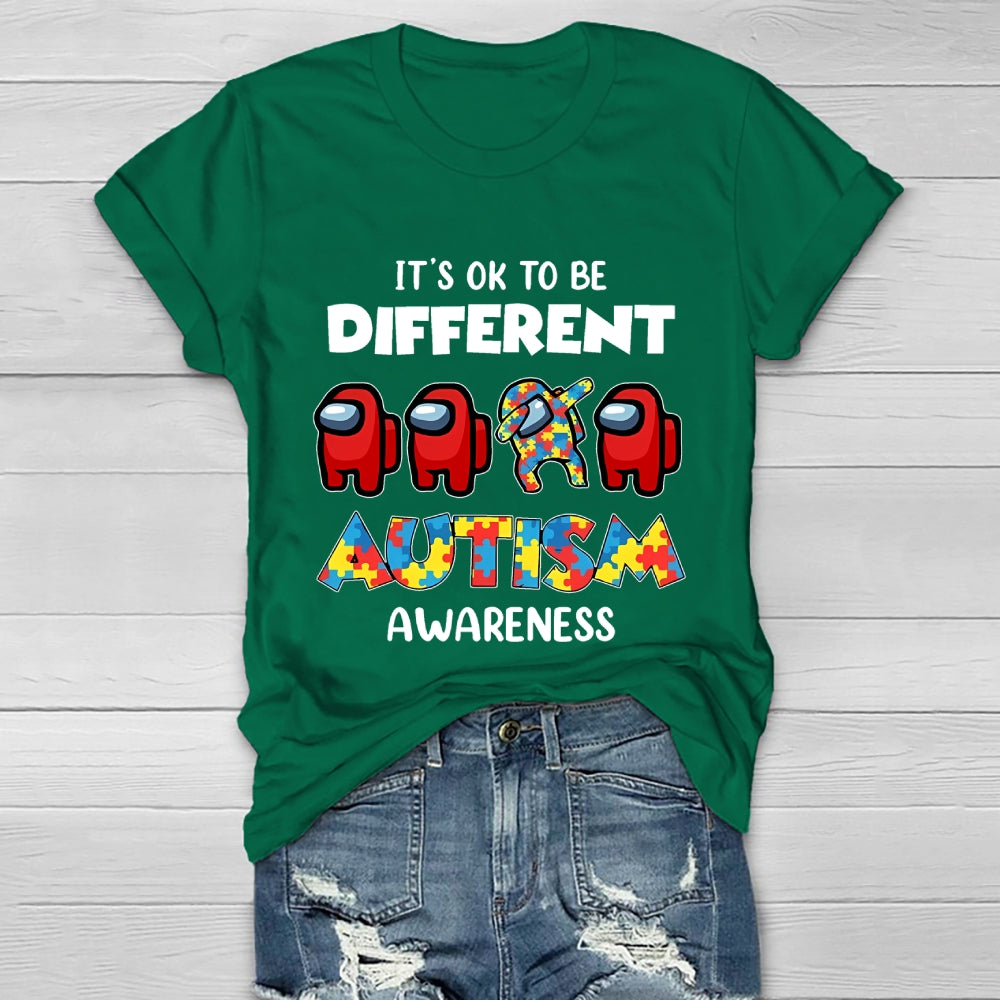 Autism Awareness It's Ok To Be Different  Healthwear T-shirt