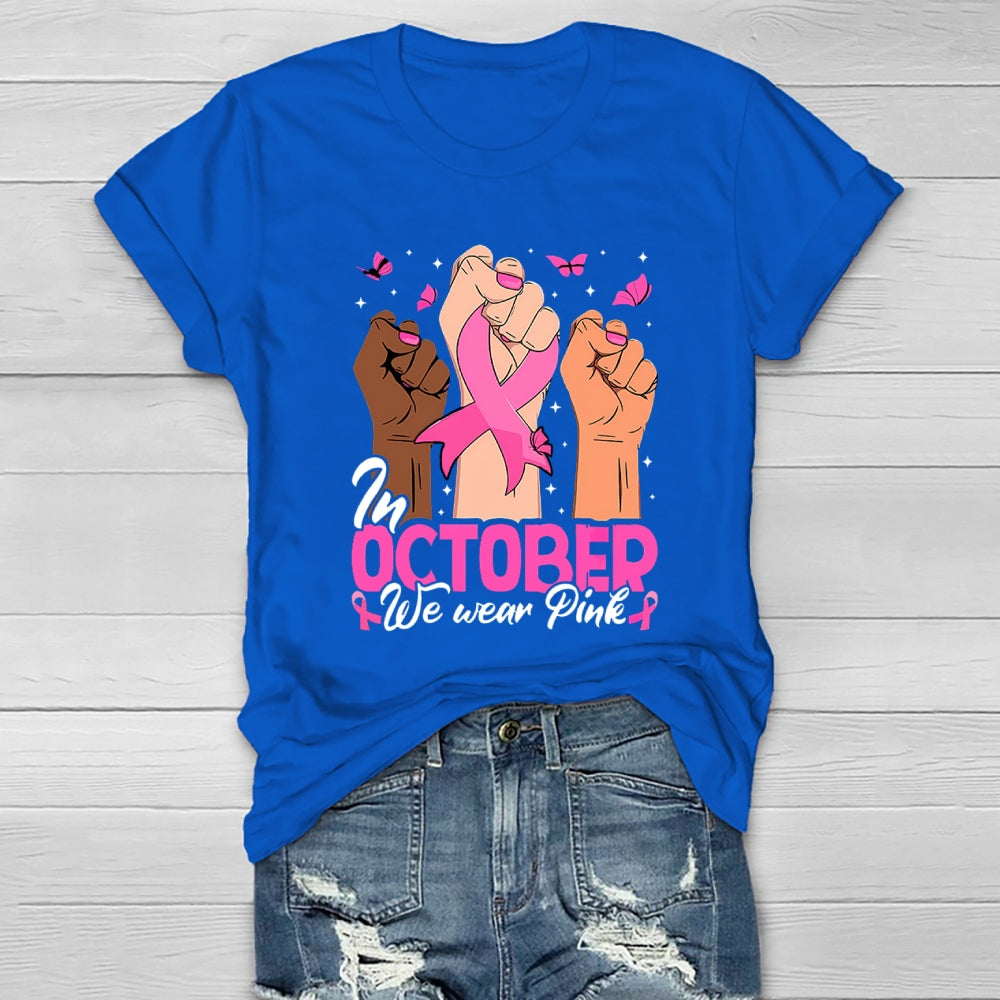 In October We Wear Pink Healthwear T-shirt