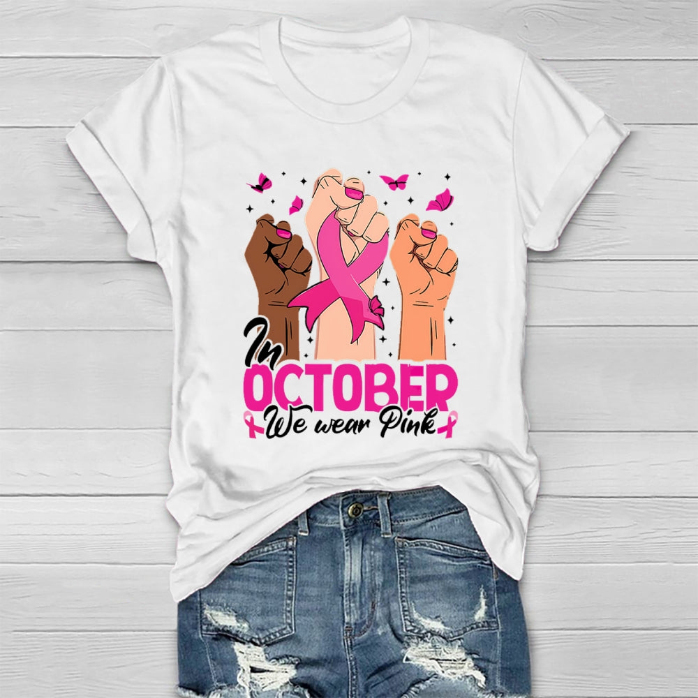 In October We Wear Pink Healthwear T-shirt