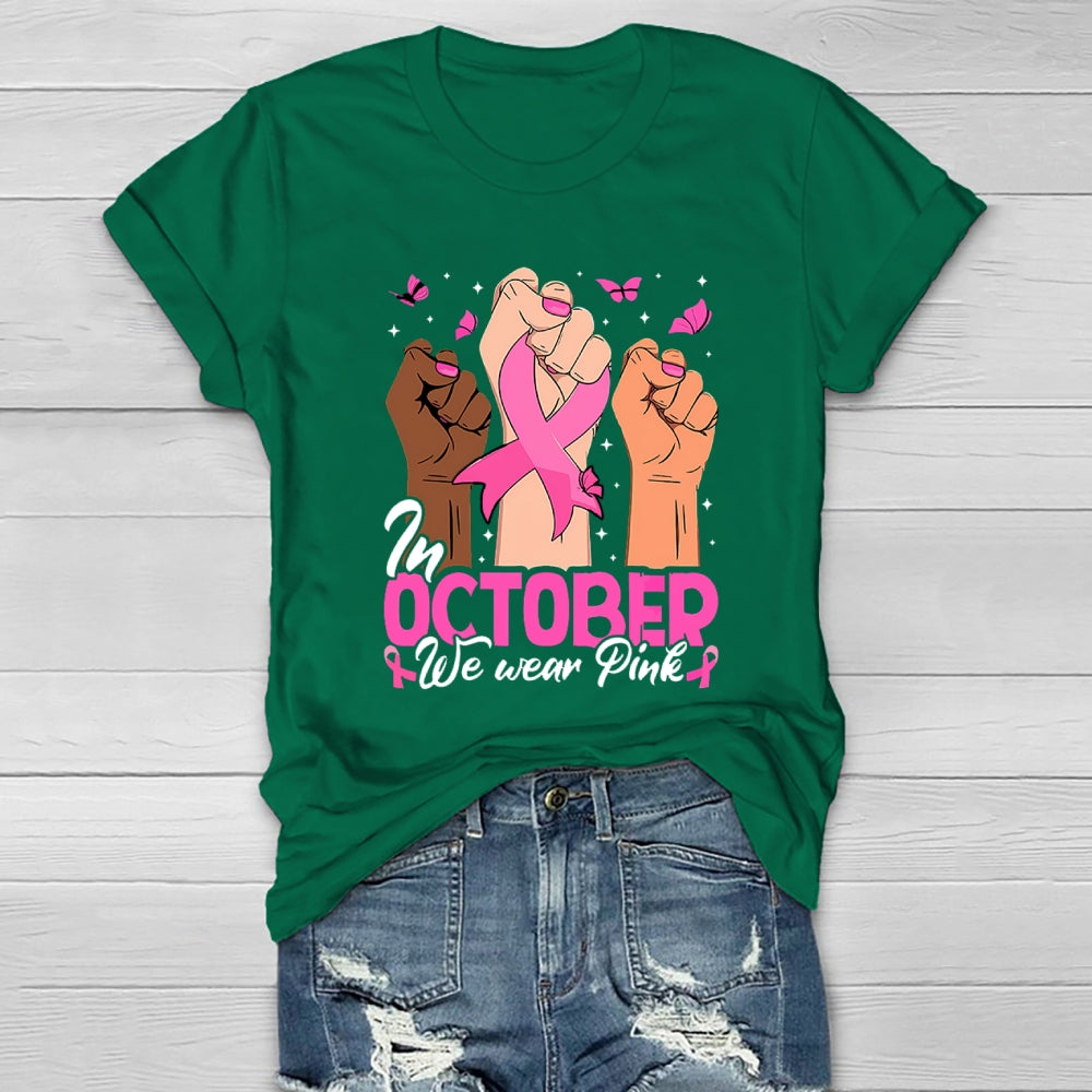 In October We Wear Pink Healthwear T-shirt