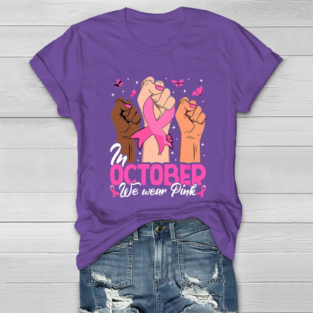 In October We Wear Pink Healthwear T-shirt