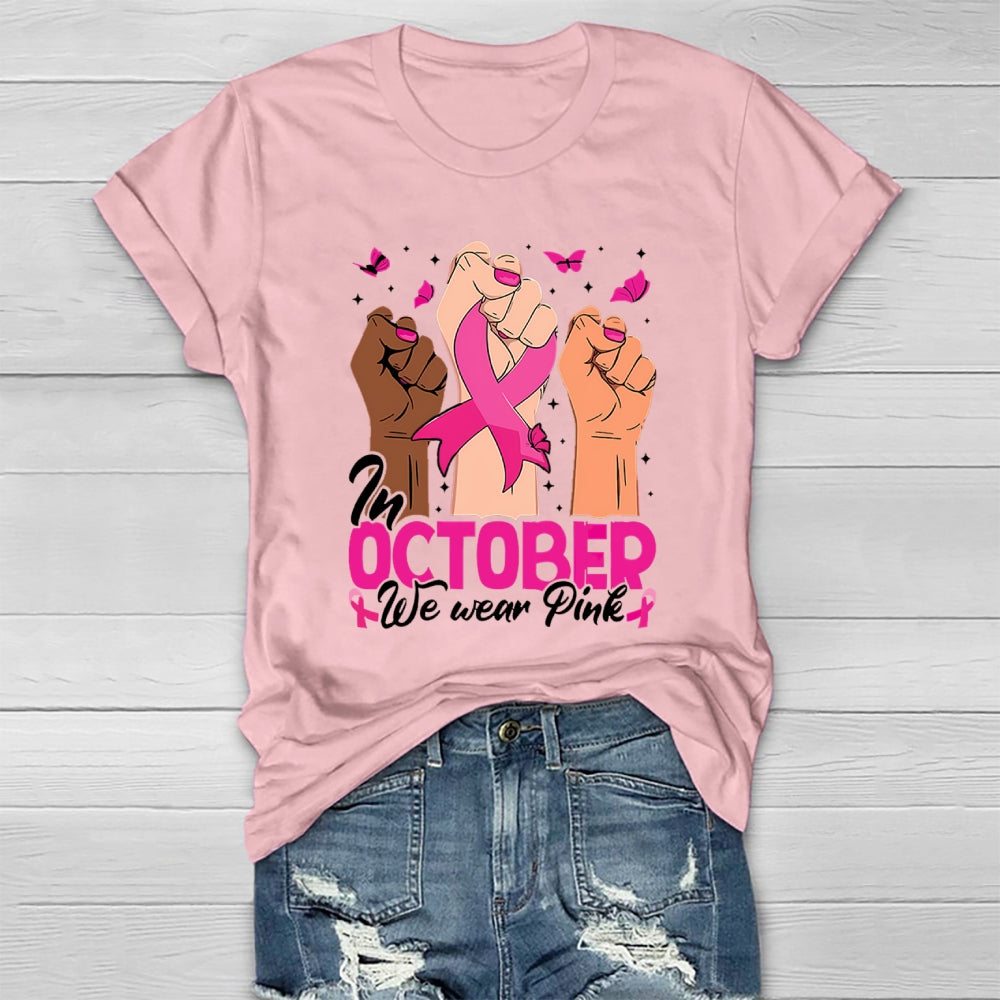 In October We Wear Pink Healthwear T-shirt