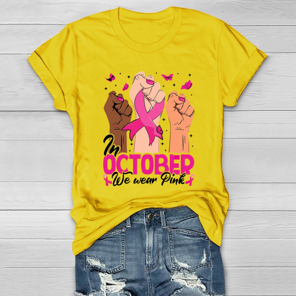 In October We Wear Pink Healthwear T-shirt