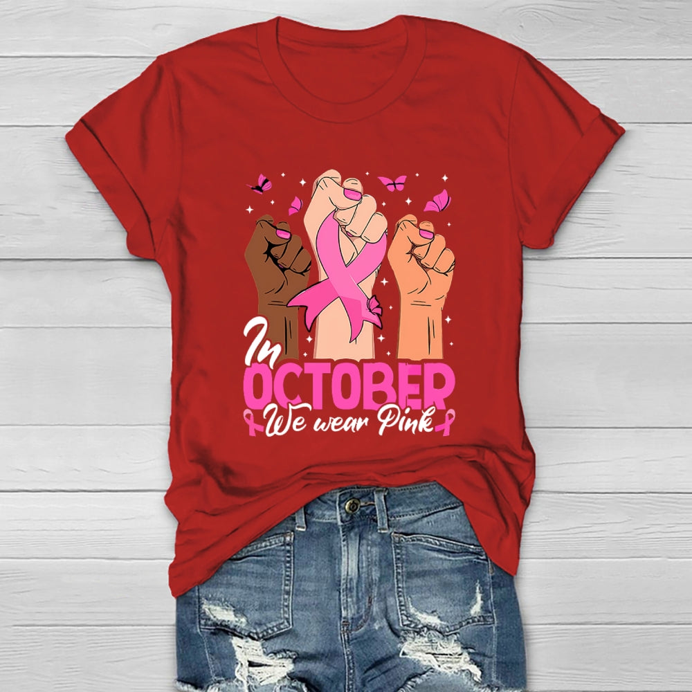 In October We Wear Pink Healthwear T-shirt