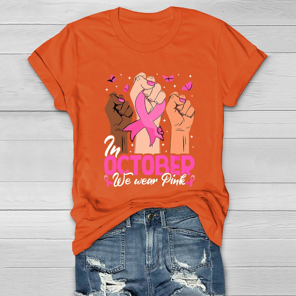 In October We Wear Pink Healthwear T-shirt
