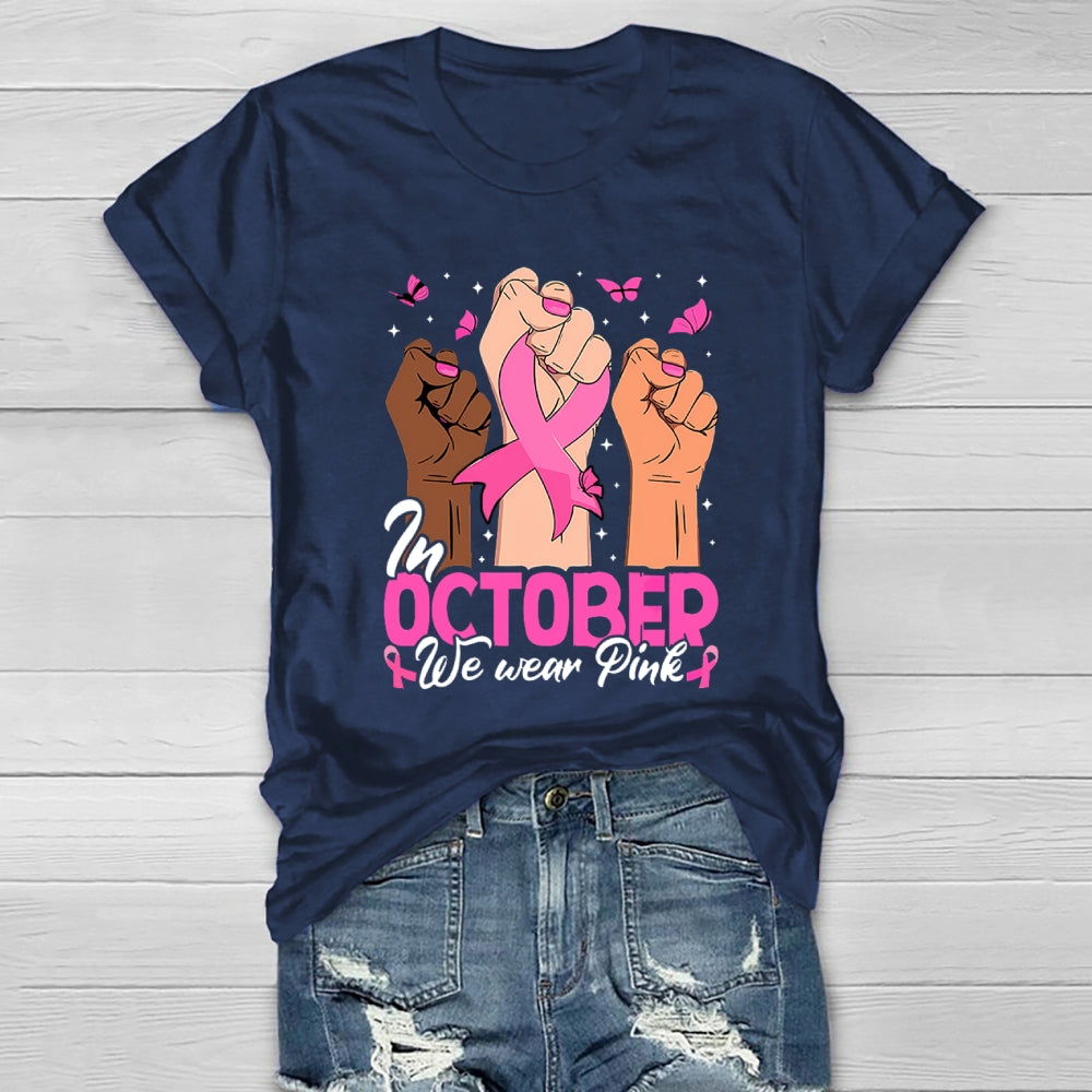 In October We Wear Pink Healthwear T-shirt