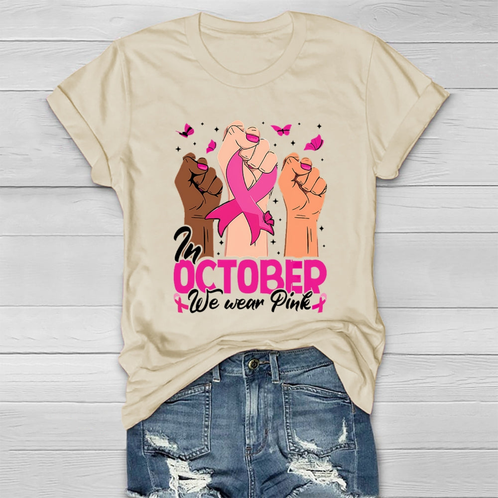 In October We Wear Pink Healthwear T-shirt