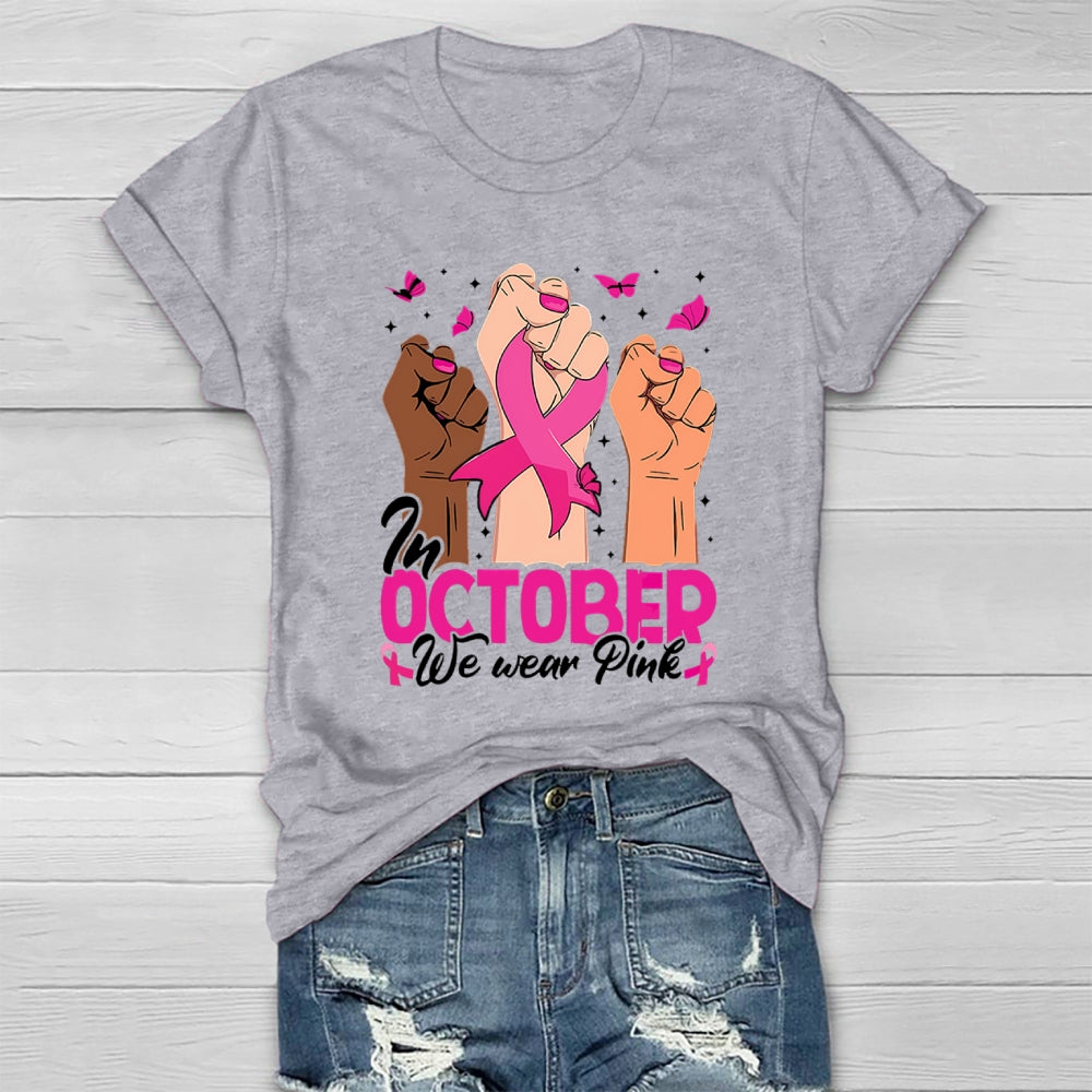 In October We Wear Pink Healthwear T-shirt
