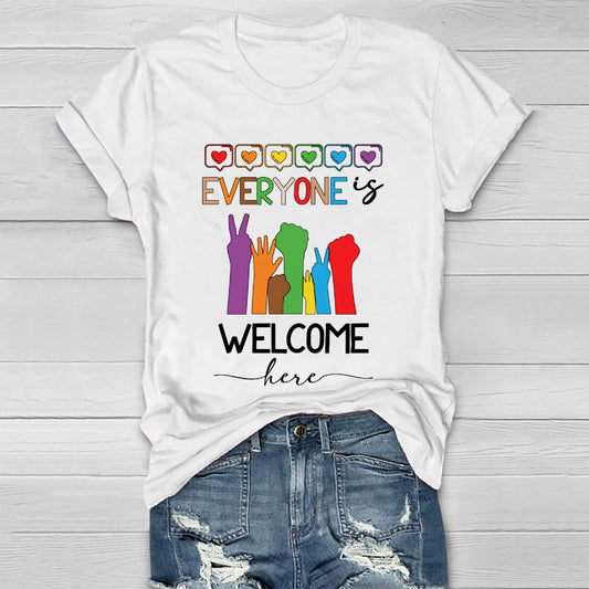 Everyone Is Welcome Here Healthwear T-shirt