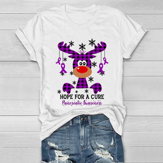 Hope For A Cure Pancreatic Cancer Awareness Healthwear T-shirt
