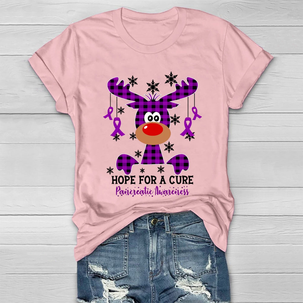 Hope For A Cure Pancreatic Cancer Awareness Healthwear T-shirt