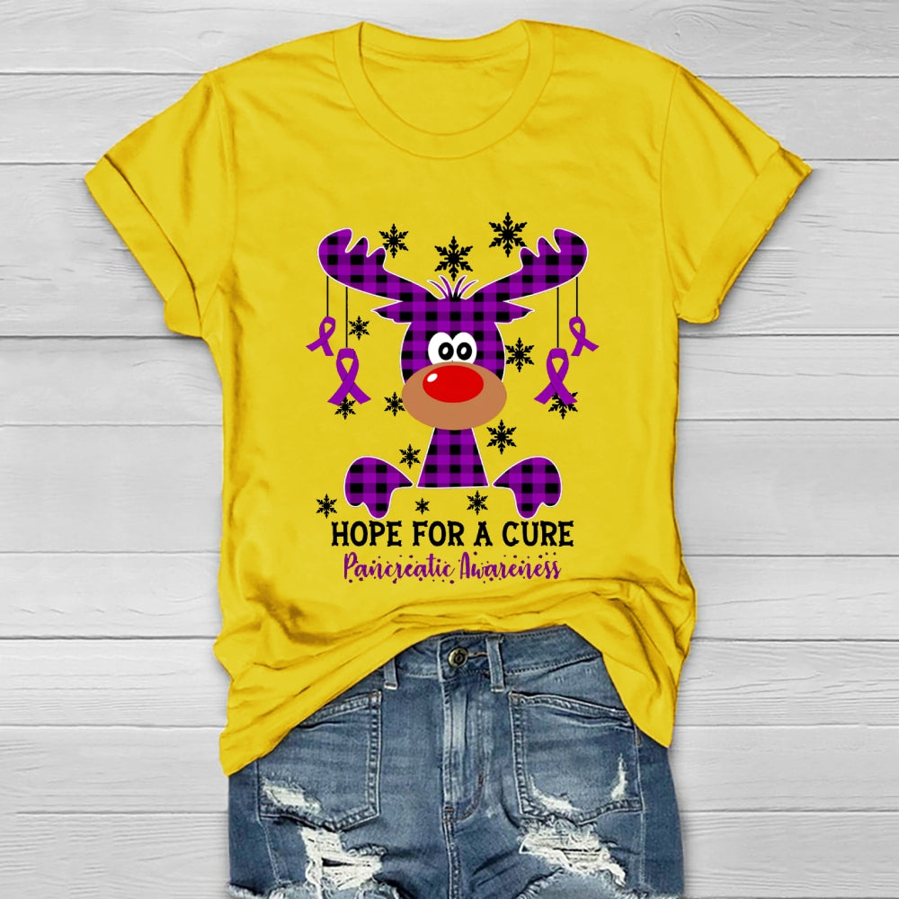 Hope For A Cure Pancreatic Cancer Awareness Healthwear T-shirt