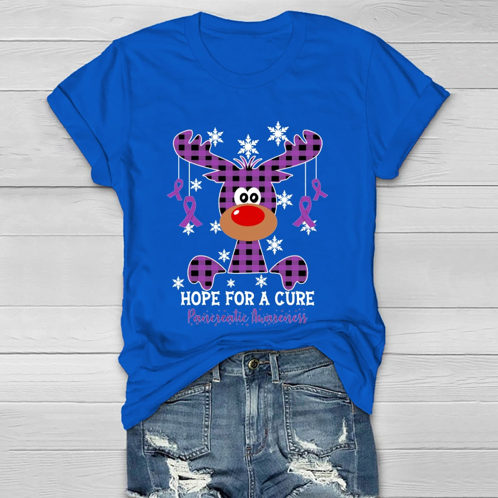 Hope For A Cure Pancreatic Cancer Awareness Healthwear T-shirt