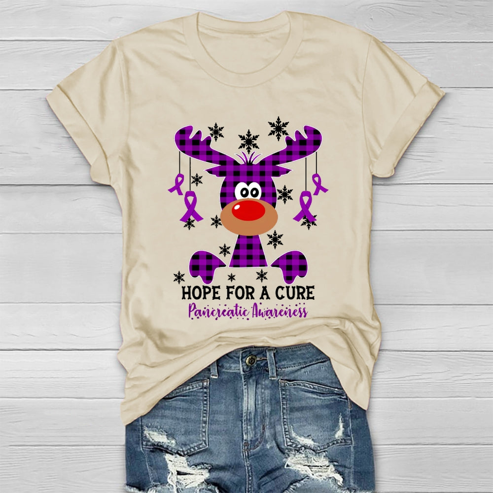 Hope For A Cure Pancreatic Cancer Awareness Healthwear T-shirt
