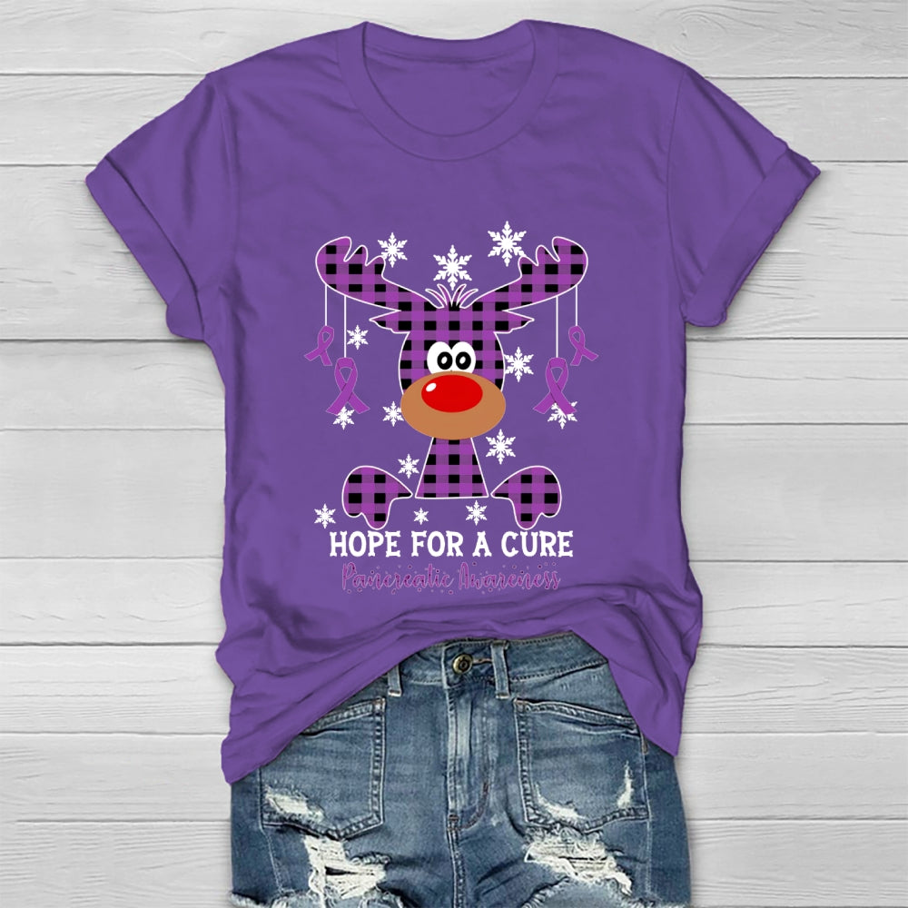 Hope For A Cure Pancreatic Cancer Awareness Healthwear T-shirt