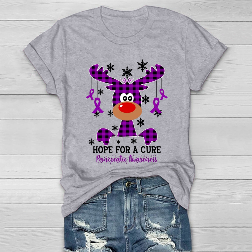 Hope For A Cure Pancreatic Cancer Awareness Healthwear T-shirt