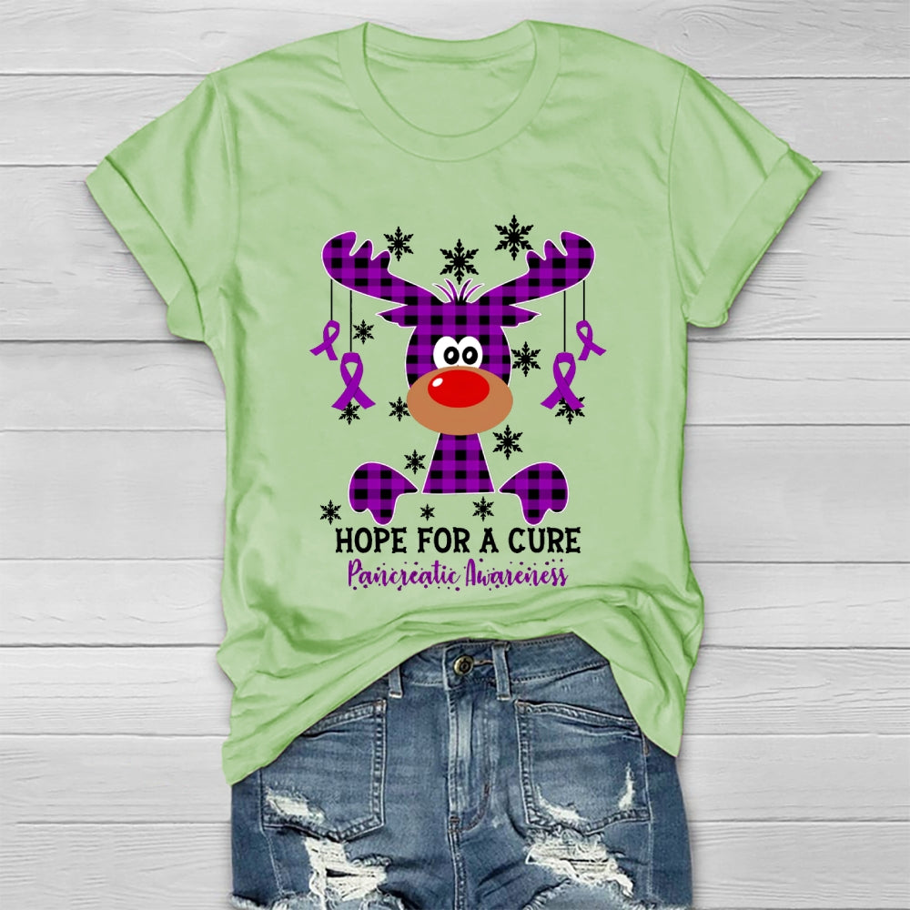 Hope For A Cure Pancreatic Cancer Awareness Healthwear T-shirt
