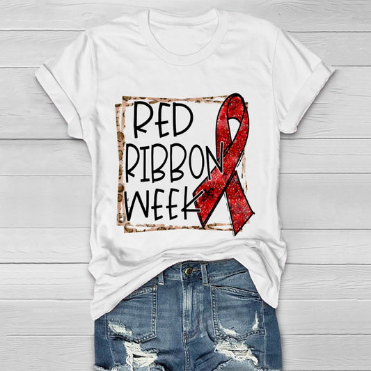 Red Ribbon Week Healthwear T-shirt