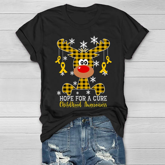 Hope For A Cure Childhood Cancer Awareness Healthwear T-shirt