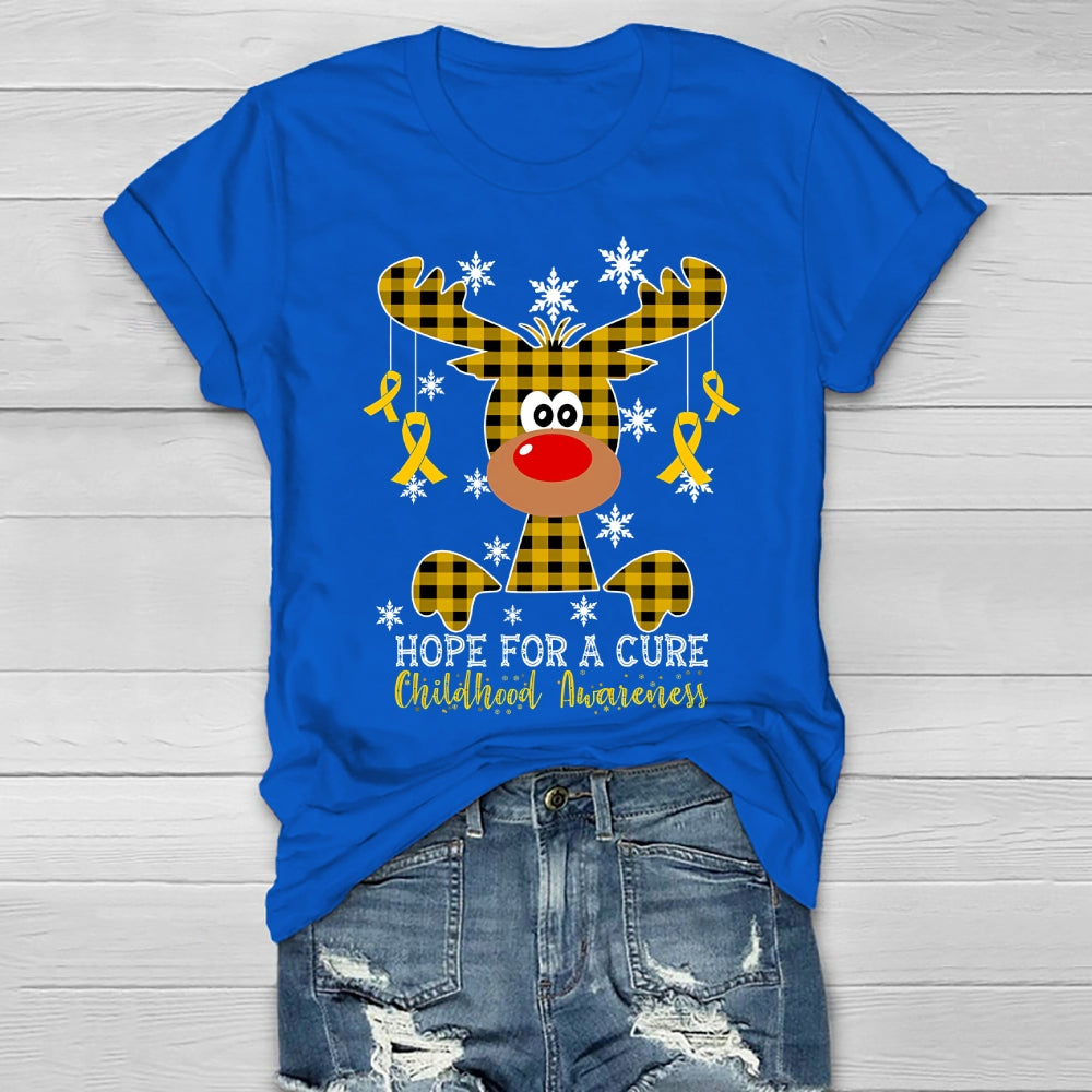 Hope For A Cure Childhood Cancer Awareness Healthwear T-shirt
