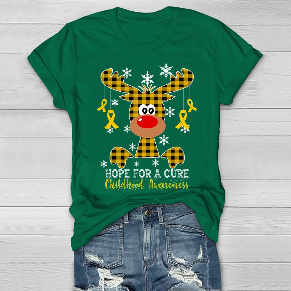 Hope For A Cure Childhood Cancer Awareness Healthwear T-shirt