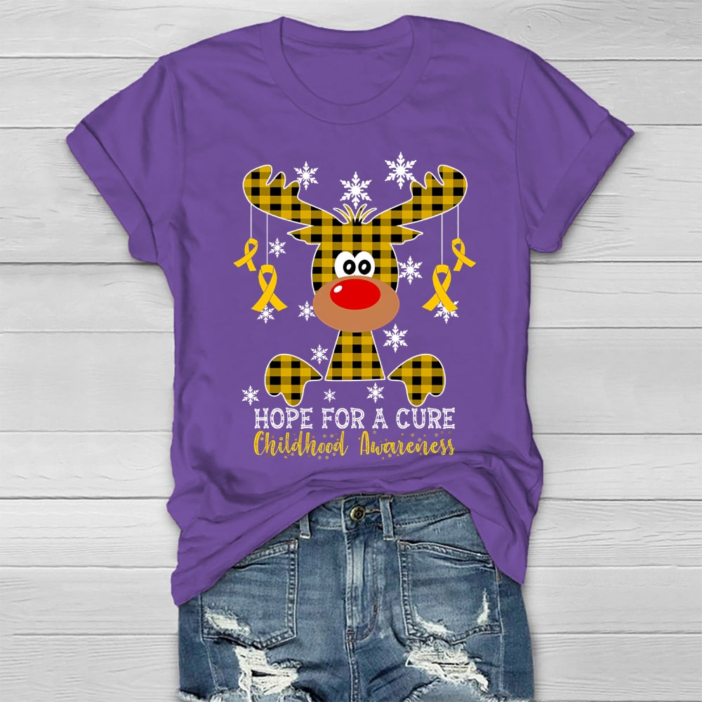 Hope For A Cure Childhood Cancer Awareness Healthwear T-shirt