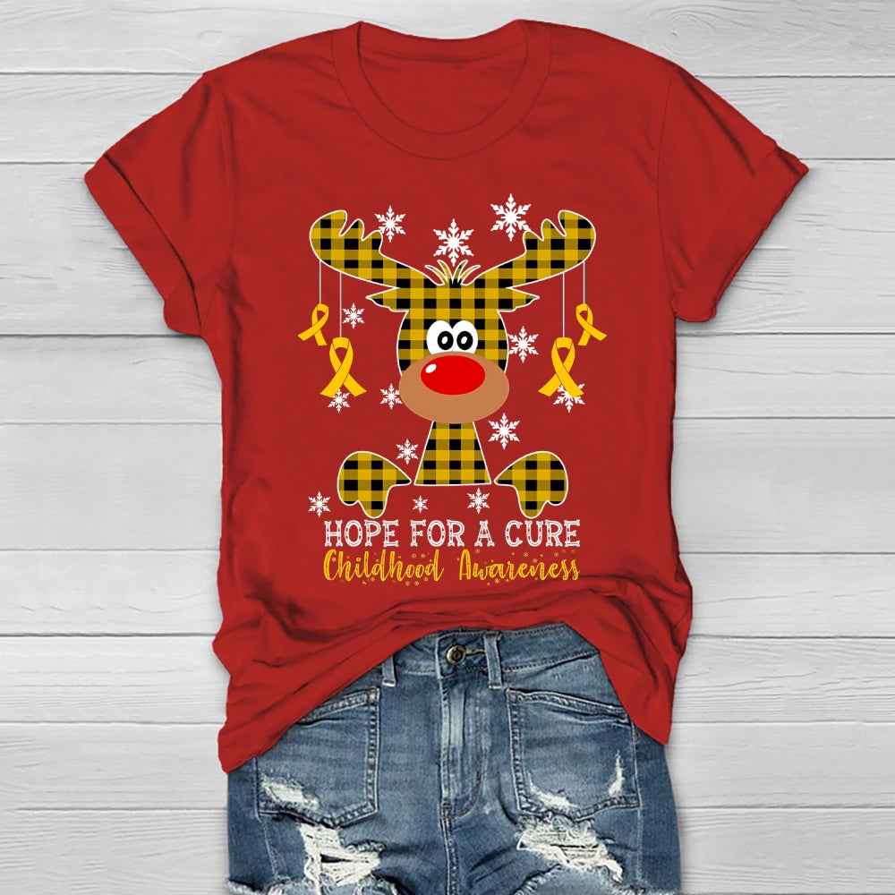 Hope For A Cure Childhood Cancer Awareness Healthwear T-shirt