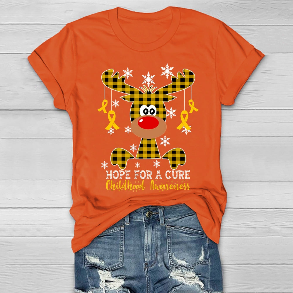 Hope For A Cure Childhood Cancer Awareness Healthwear T-shirt