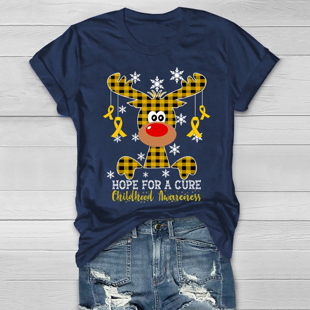 Hope For A Cure Childhood Cancer Awareness Healthwear T-shirt