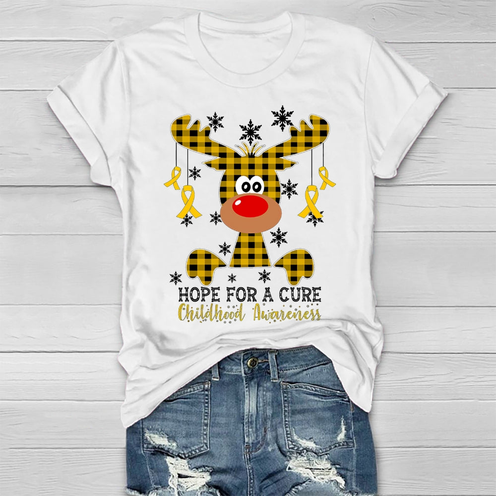 Hope For A Cure Childhood Cancer Awareness Healthwear T-shirt