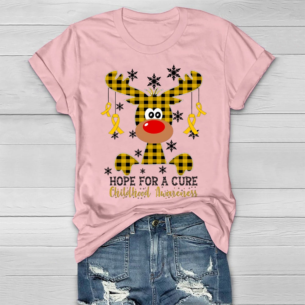 Hope For A Cure Childhood Cancer Awareness Healthwear T-shirt