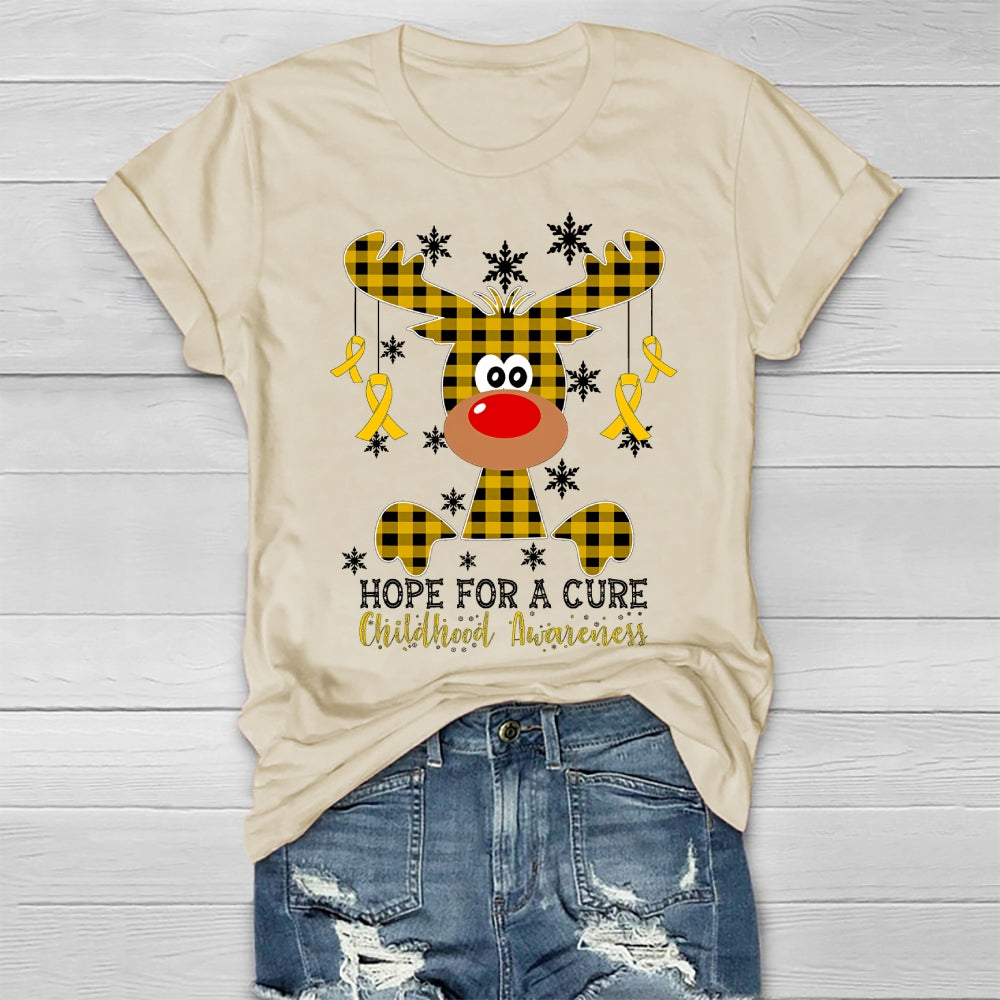 Hope For A Cure Childhood Cancer Awareness Healthwear T-shirt