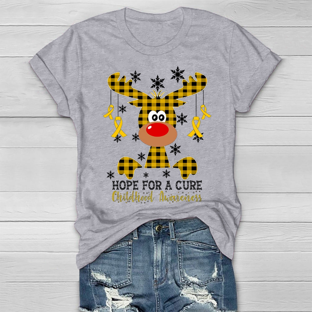 Hope For A Cure Childhood Cancer Awareness Healthwear T-shirt