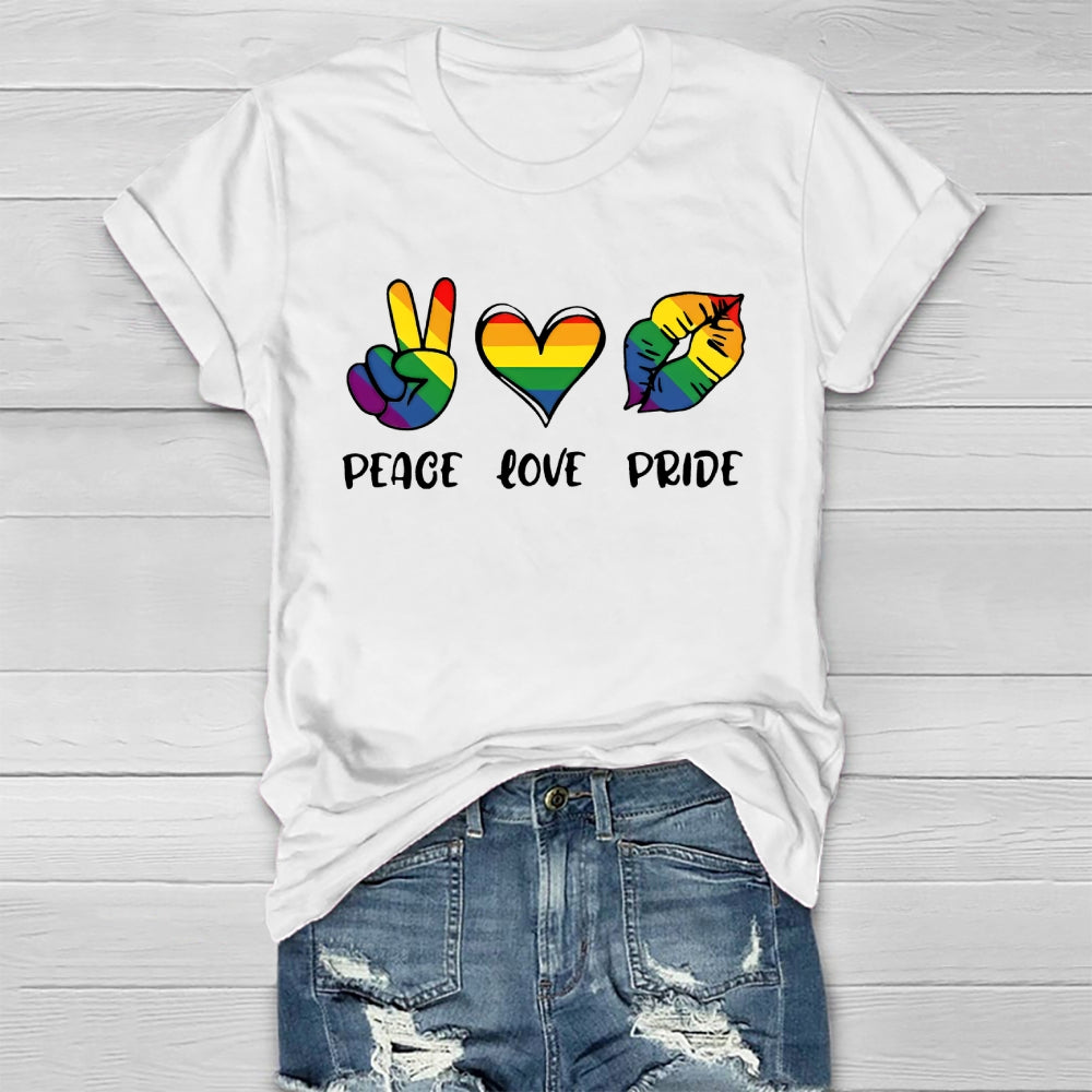 Peace Love Pride  Healthwear T-shirt